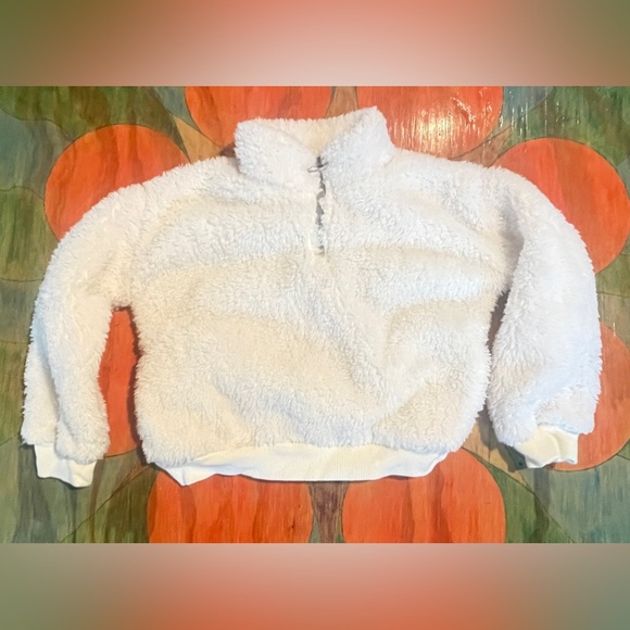 Ideology Toddler Girls Fuzzy Soft Pullover 1/4 Zip White Size 3T Polyester B - Picture 1 of 5
